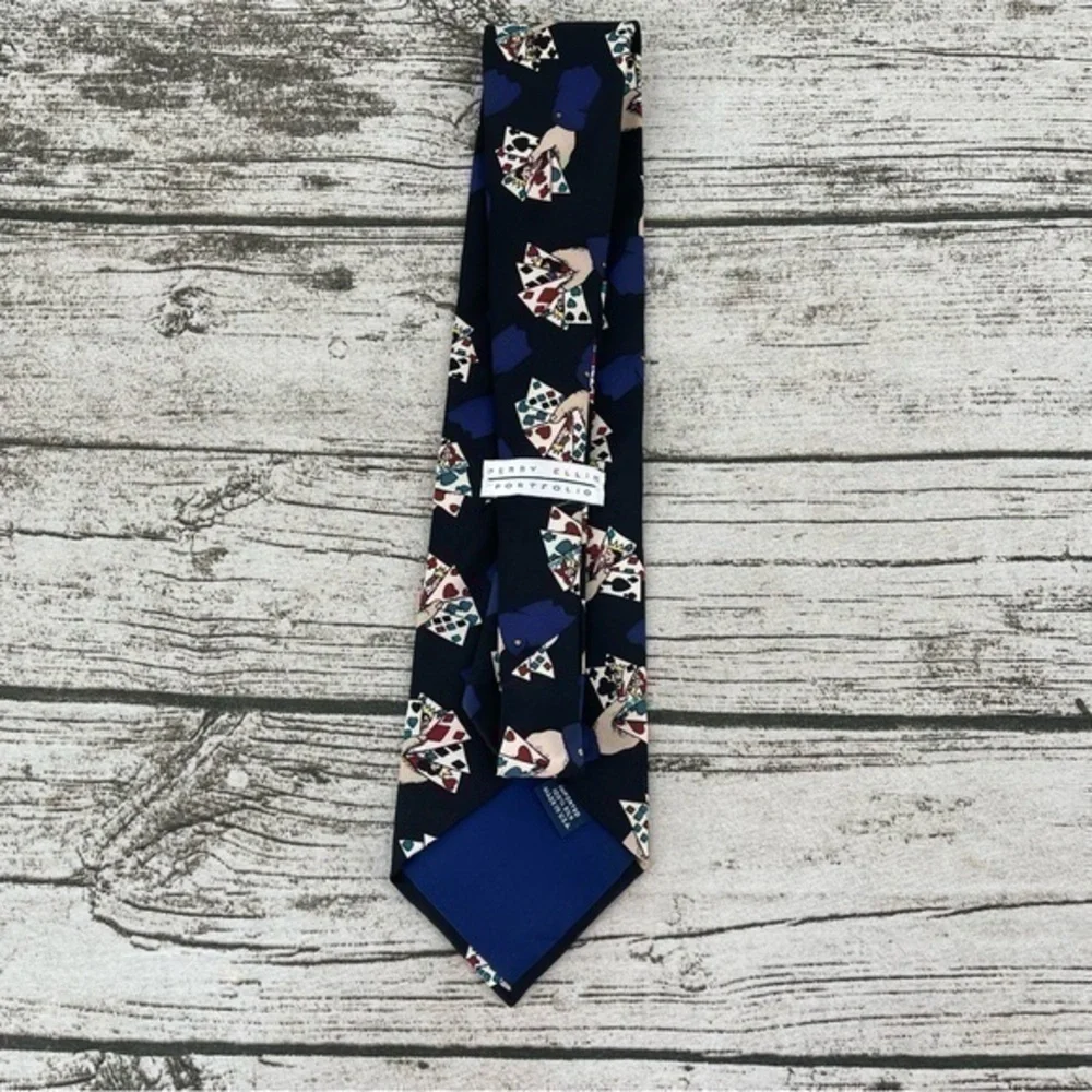 Vintage Perry Ellis Portfolio Tie playing cards
